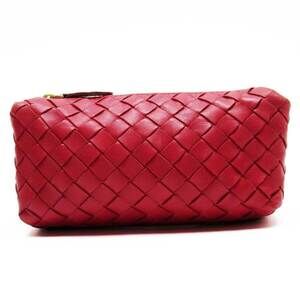 BOTTEGA Veneta multi pouch red intrecciato leather